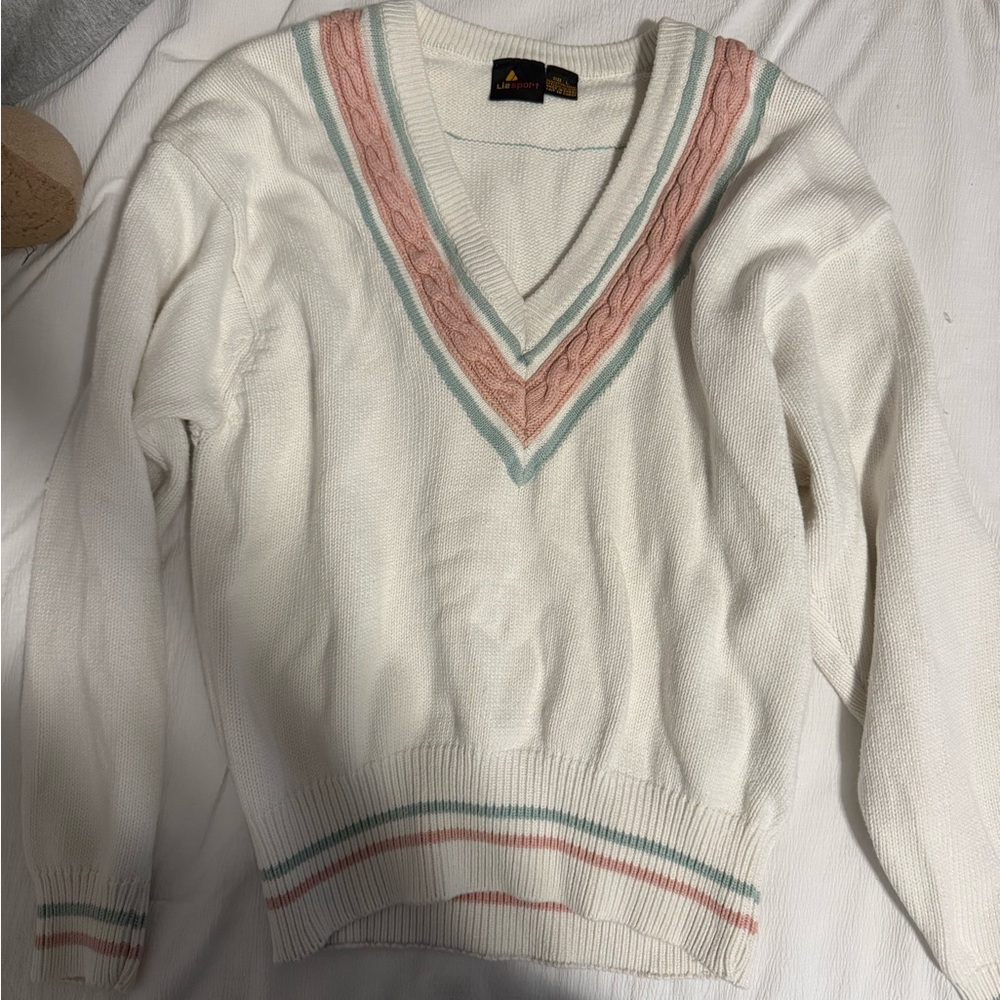 Women's Vintage V-Neck Sweater Liz Claiborne Sport